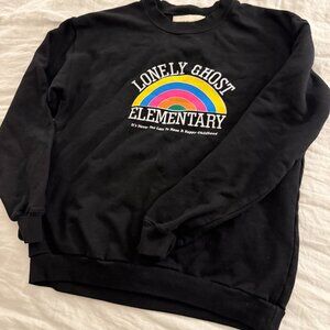 LONELY GHOST Black Sweatshirt (Large)